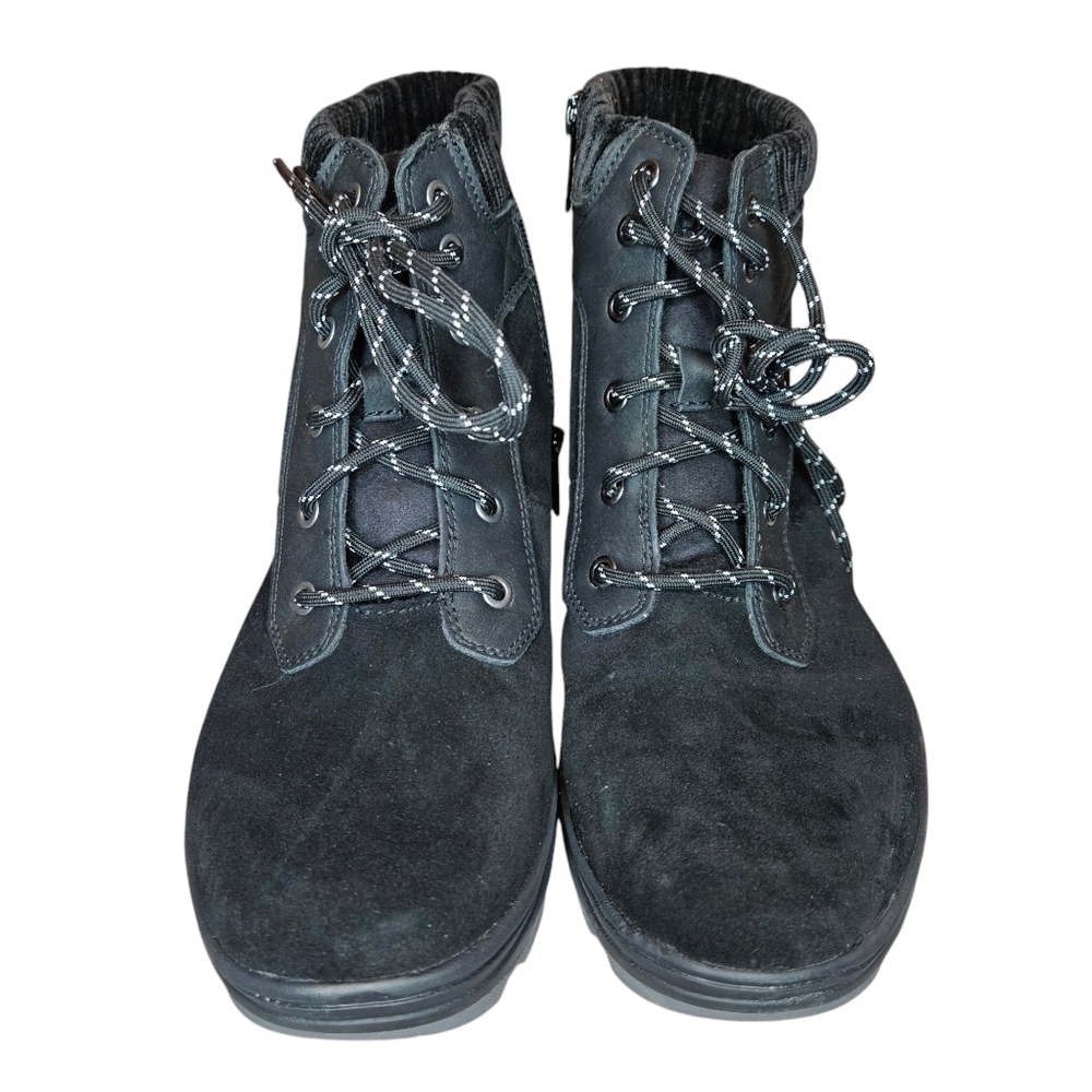 Ryka Brunswick Black Leather Suede Lace Up Hiking Style Bootie Nwot Sz 9.5 View 4